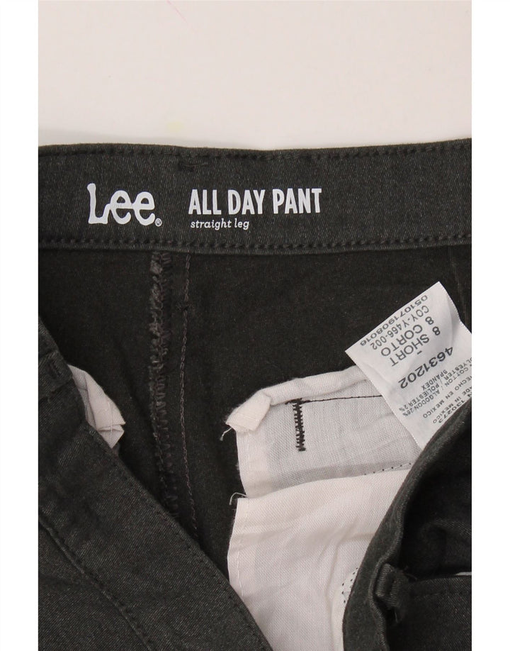LEE Womens Straight Casual Trousers US 8 Medium W32 L27 Grey Cotton Vintage Lee and Second-Hand Lee from Messina Hembry 