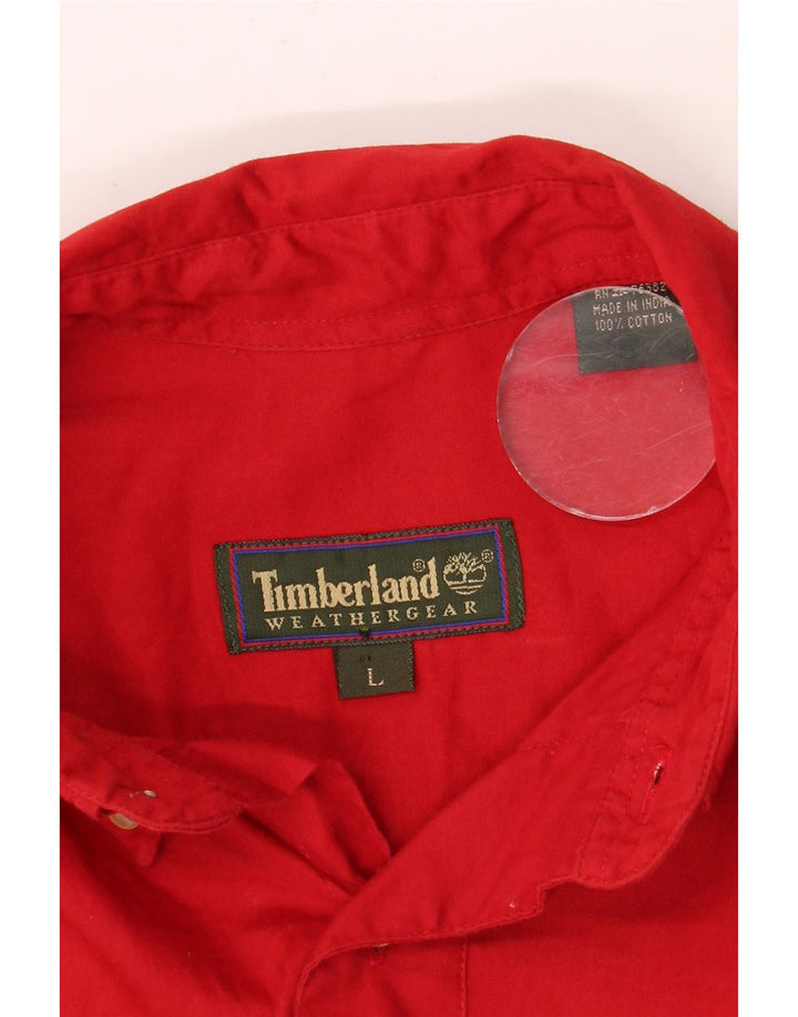 Camisa masculina TIMBERLAND grande algodão vermelho