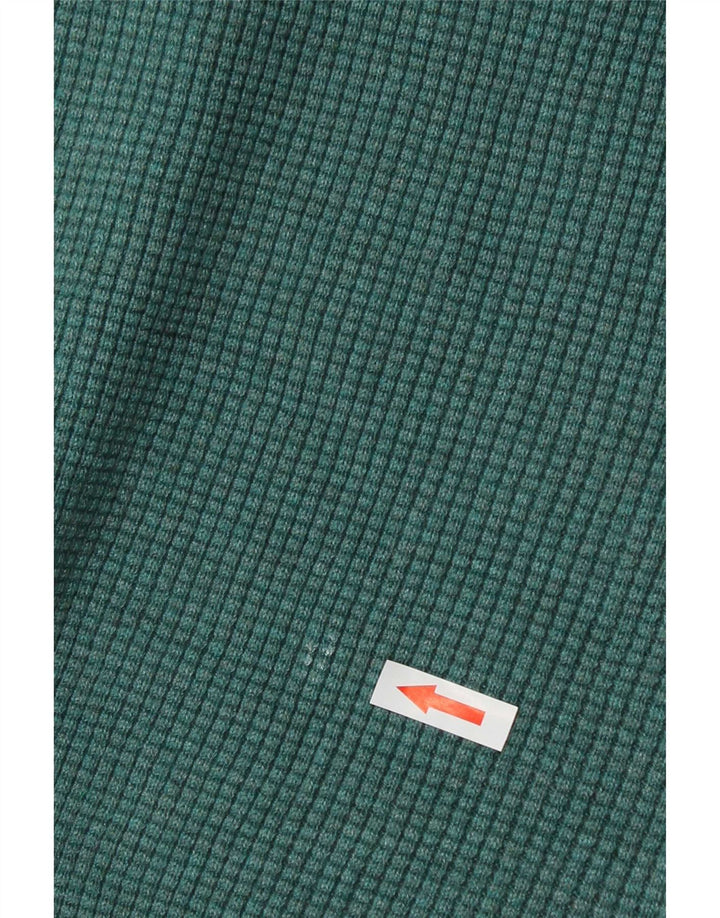 Suéter masculino Marks & Spencer com gola redonda, poliéster verde grande