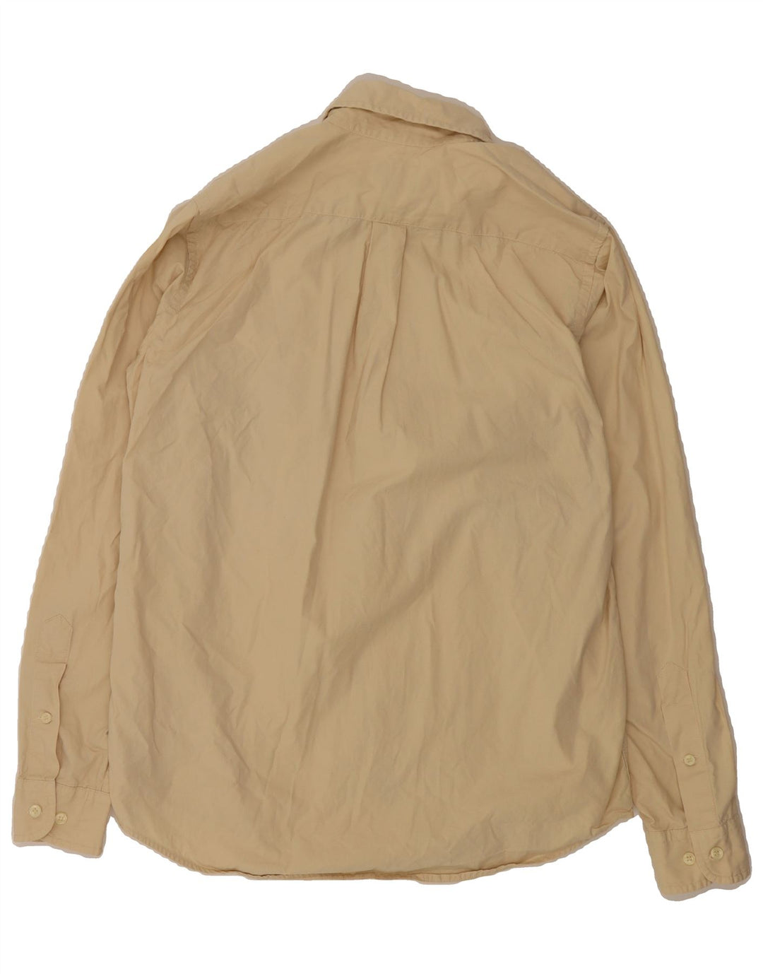 MURPHY & NYE Mens Shirt Medium Beige Cotton Vintage Murphy & Nye and Second-Hand Murphy & Nye from Messina Hembry 