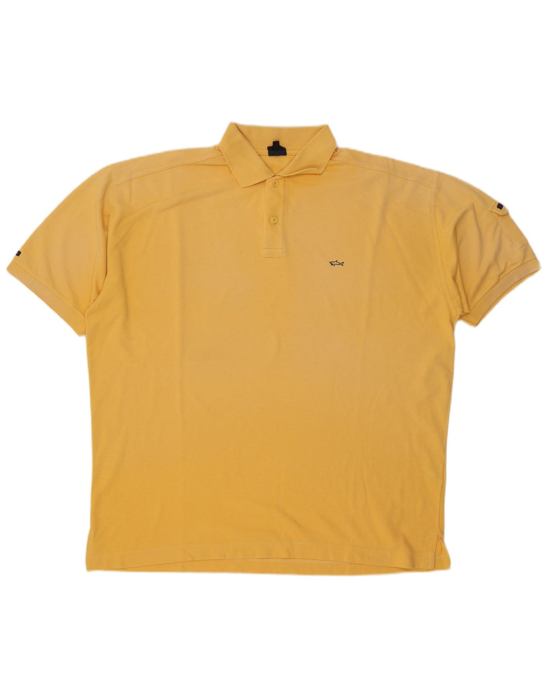 PAUL & SHARK Camisa polo masculina para iate 2XL algodão amarelo