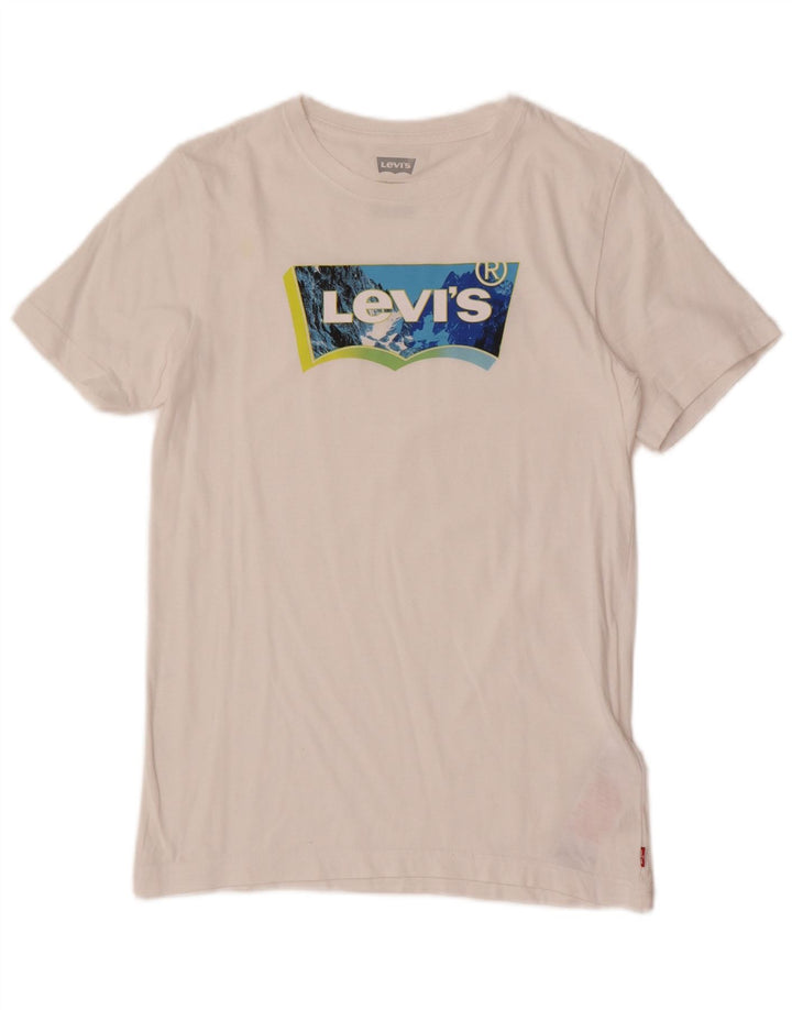 Camiseta Levi's Boys Graphic 13-14 Anos Algodão Branco