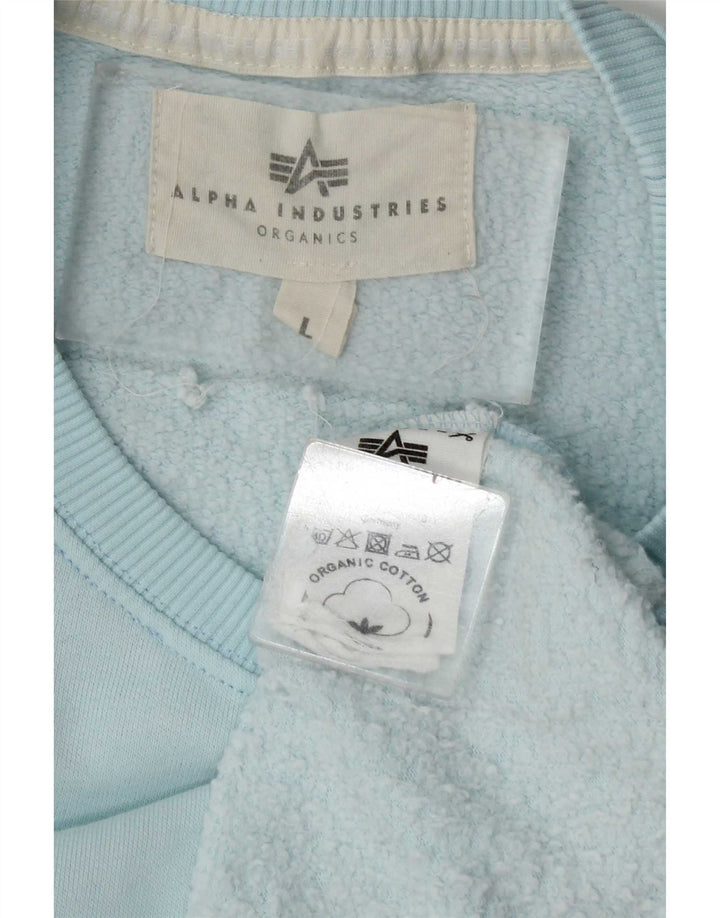 Suéter masculino Alpha Industries grande azul