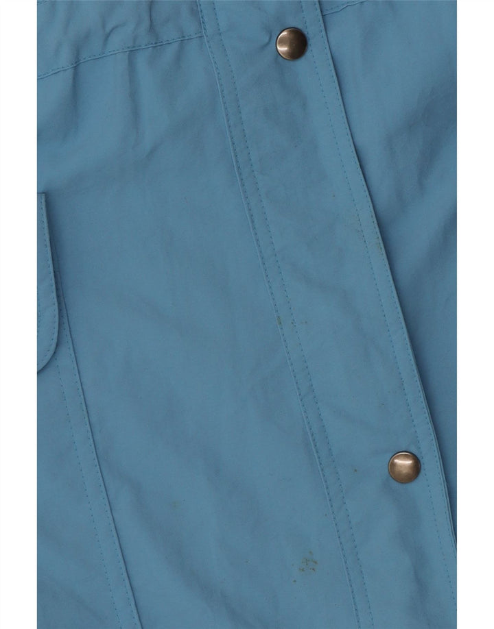 Casaco corta-vento feminino com capuz grande Tactel UK 10 pequeno azul poliamida