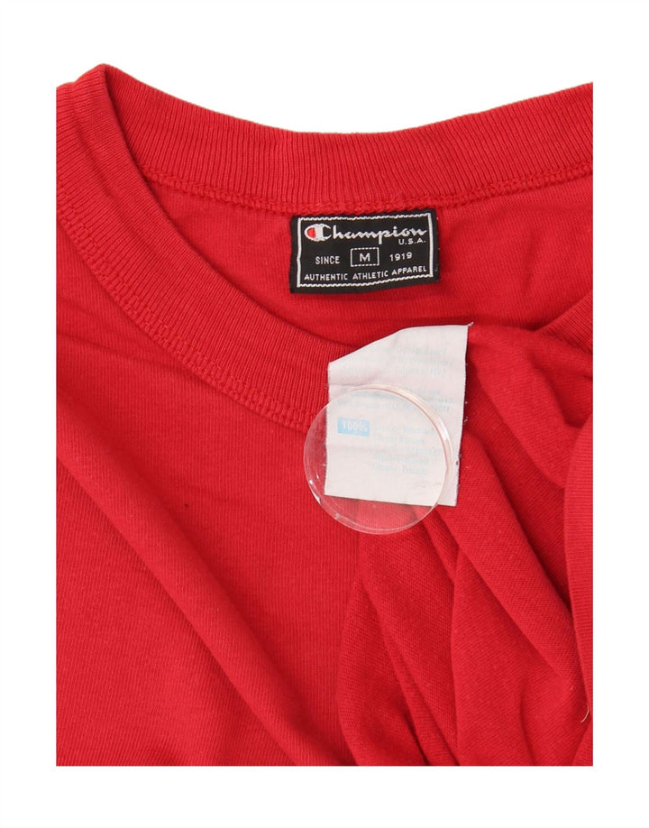 Camiseta masculina CHAMPION Top médio algodão vermelho