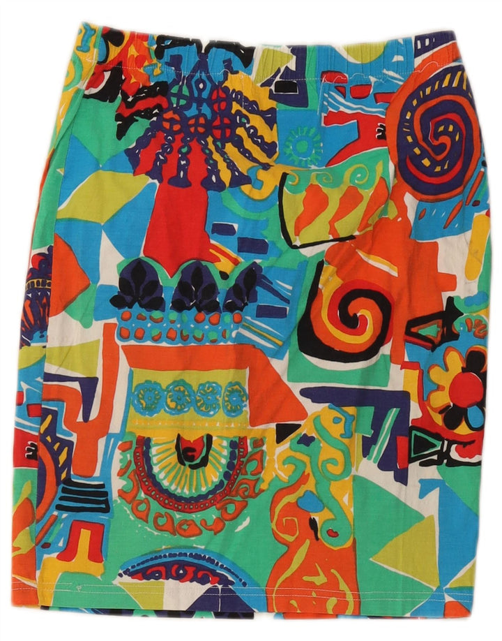 Saia reta feminina vintage IT 42 médio W26 multicolorido