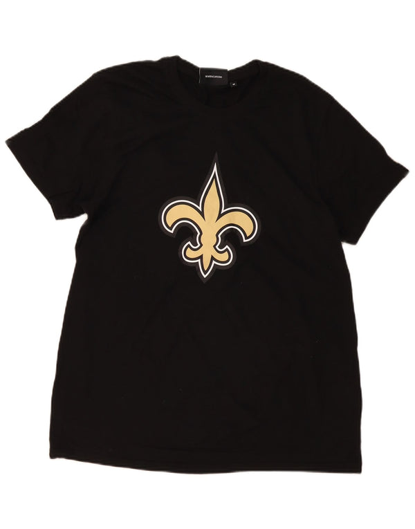 Camiseta gráfica masculina da NFL Top médio algodão preto