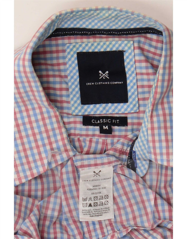 Camisa masculina de ajuste clássico da Crew Clothing, algodão guingão multicolorido médio