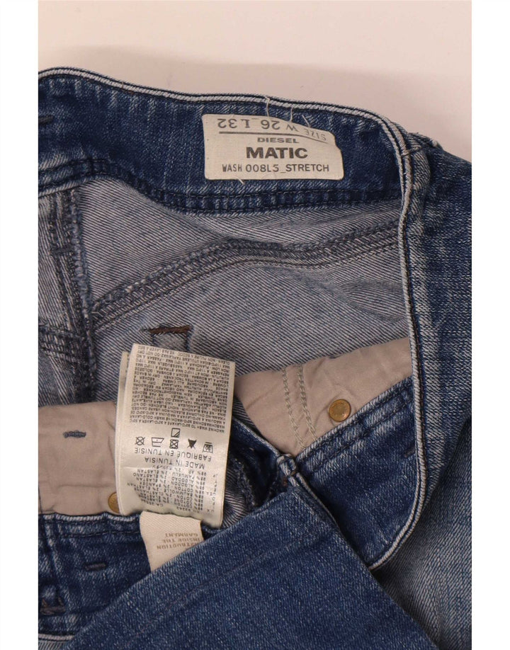 Diesel Feminino Matic Slim Jeans W26 L28 Azul Algodão