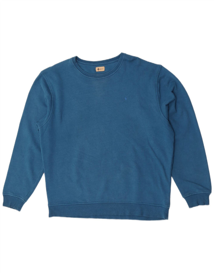 Gabicci moletom masculino jumper grande algodão azul