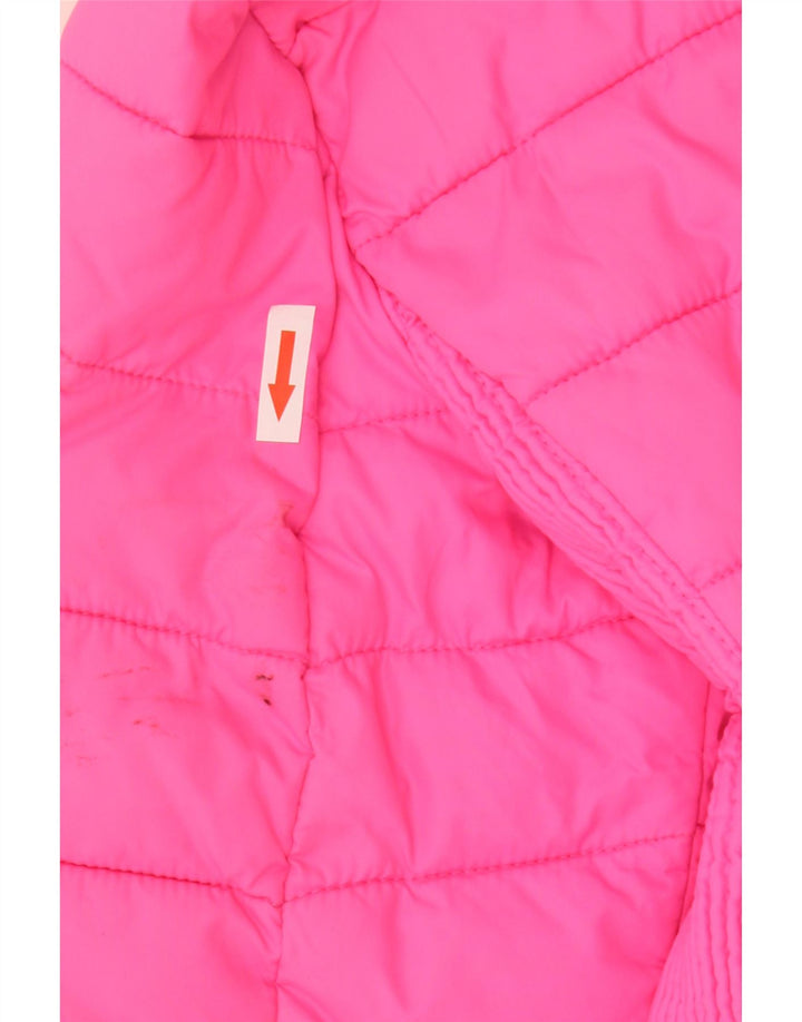 Jaqueta acolchoada com capuz feminina Superdry UK 14 grande poliéster rosa