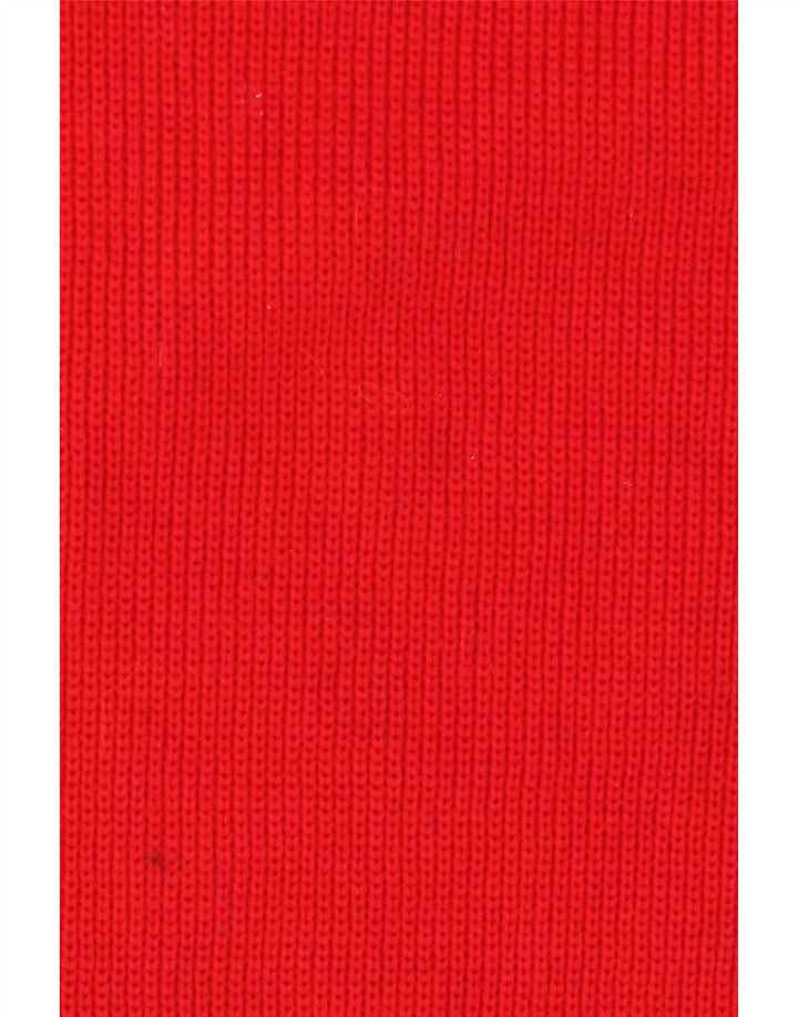 Suéter vintage masculino com gola canoa vermelho médio