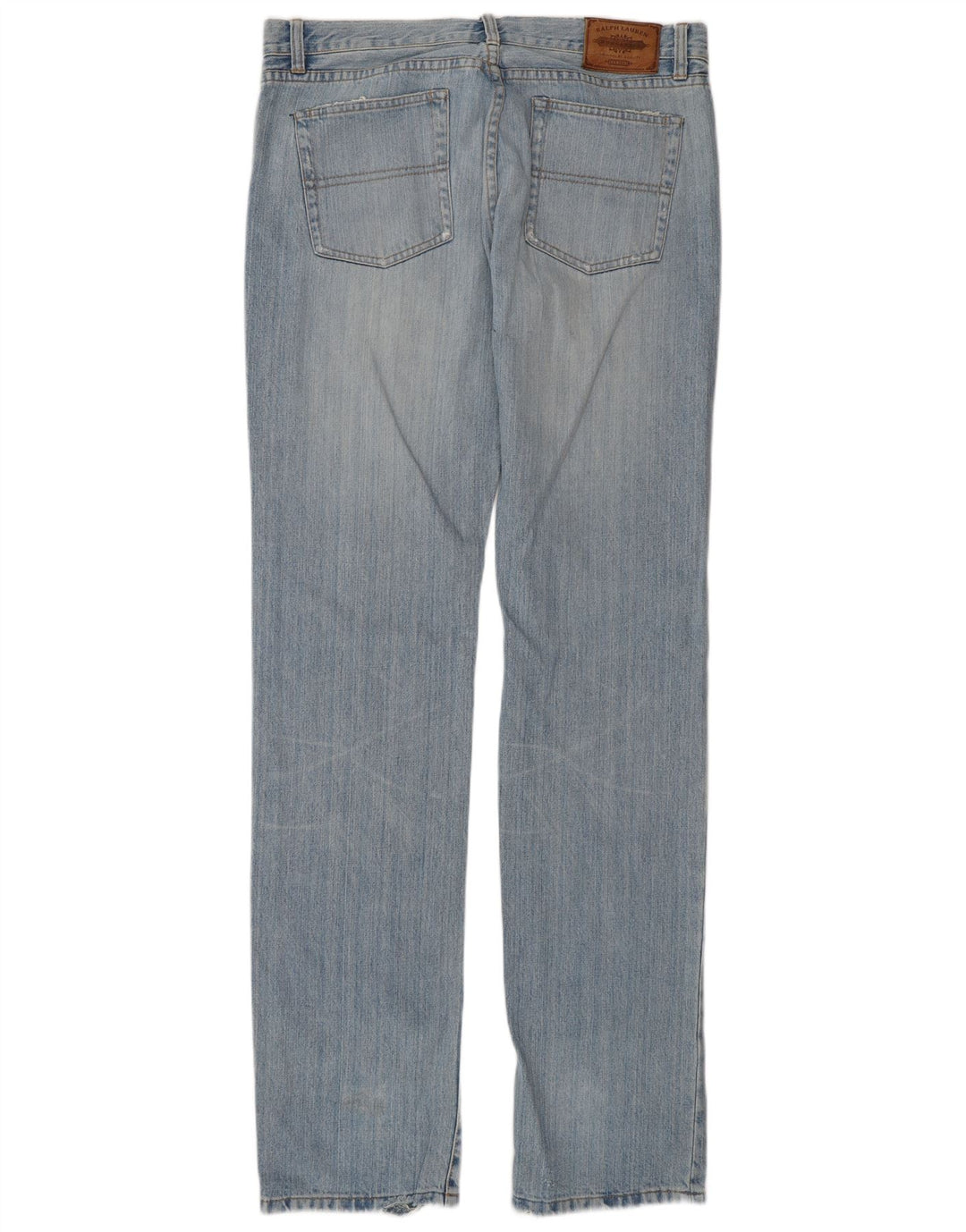 Jeans Slim Feminino Ralph Lauren EUA 12 Grande W34 L37 Algodão Azul