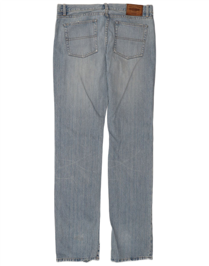 Jeans Slim Feminino Ralph Lauren EUA 12 Grande W34 L37 Algodão Azul