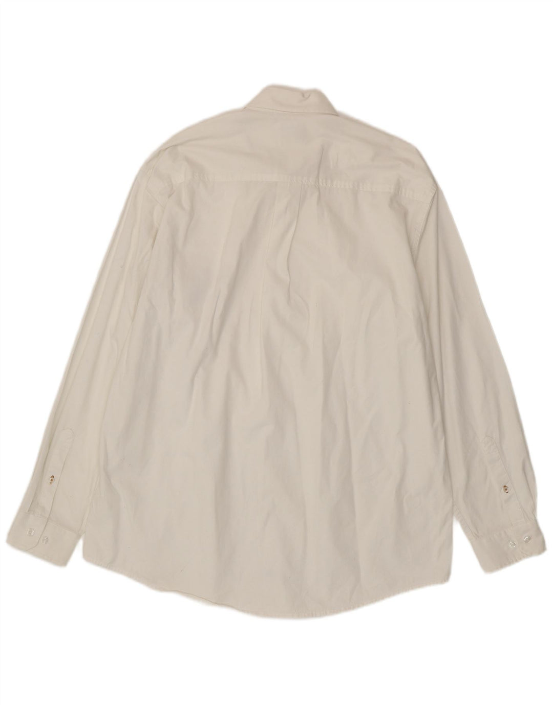 Camisa masculina VINTAGE de algodão branco médio