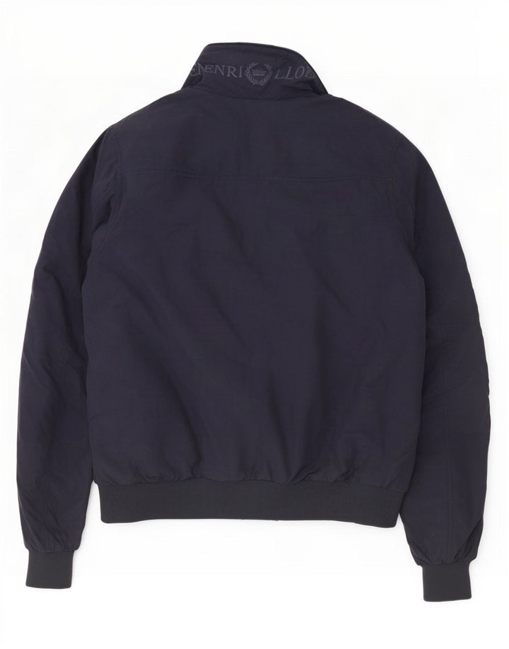 Jaqueta bomber masculina Henri Lloyd gráfica Reino Unido 40 grande nylon azul marinho
