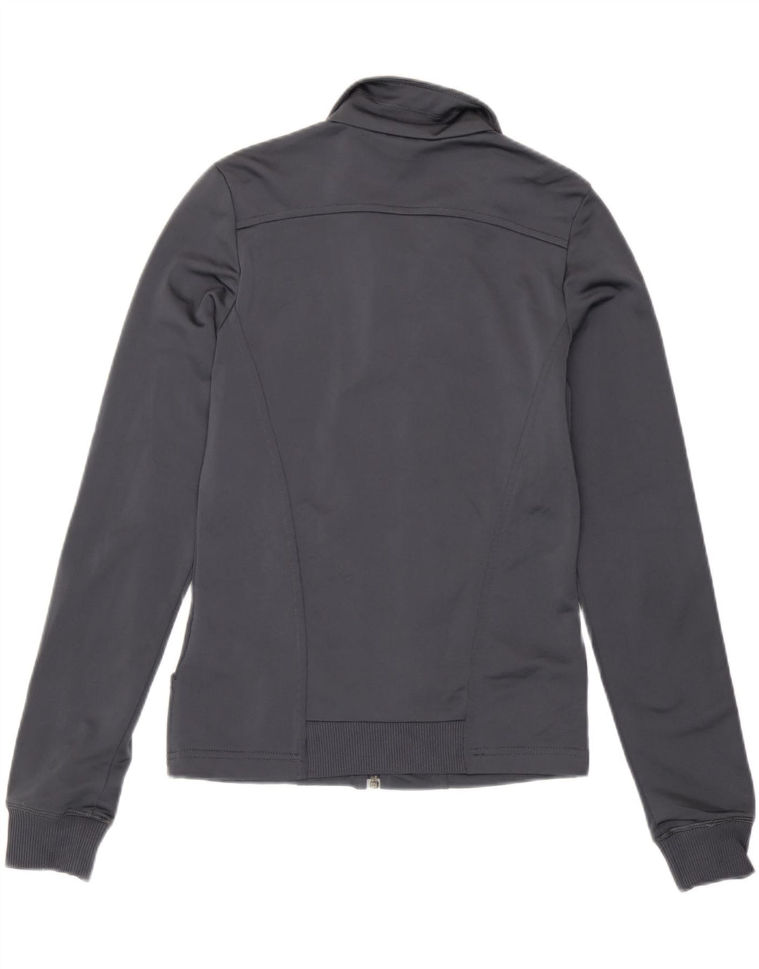 Adidas Womens Regular Fit Tracksuit Top Jacket UK 8 Pequeno Cinza Poliéster