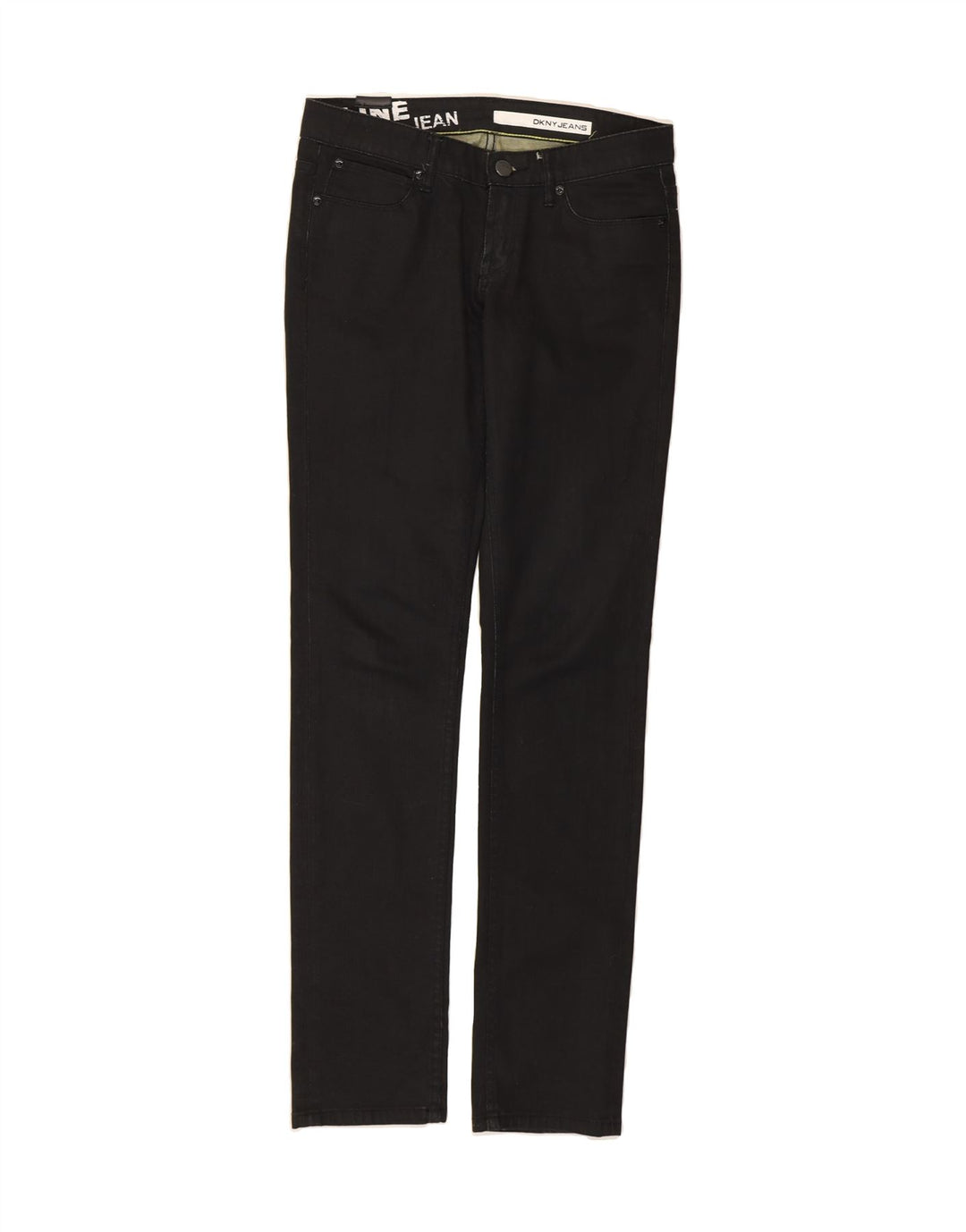 DKNY Womens Slim Jeans W27 L33 Black Cotton Vintage Dkny and Second-Hand Dkny from Messina Hembry 
