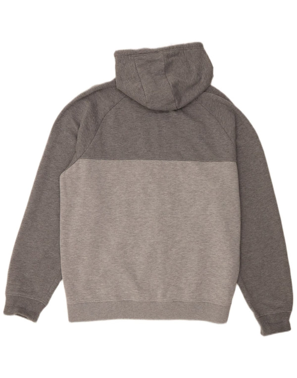 Suéter masculino Fila com capuz e zíper 2XL algodão colorblock cinza