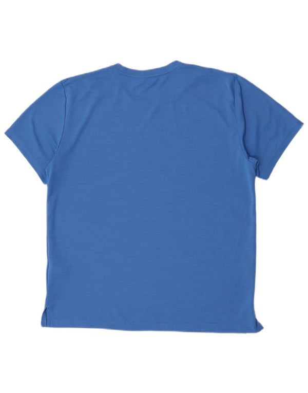 Camiseta Nike masculina de manga curta padrão ajuste gráfico top grande azul
