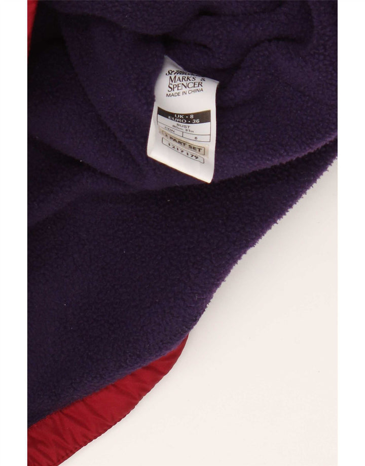 Colete acolchoado Marks & Spencer feminino St. Michael Reino Unido 8 pequeno poliéster vermelho