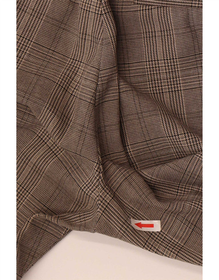 Zara Calça Chino Feminina Slim Pequena W26 L25 Cinza Xadrez