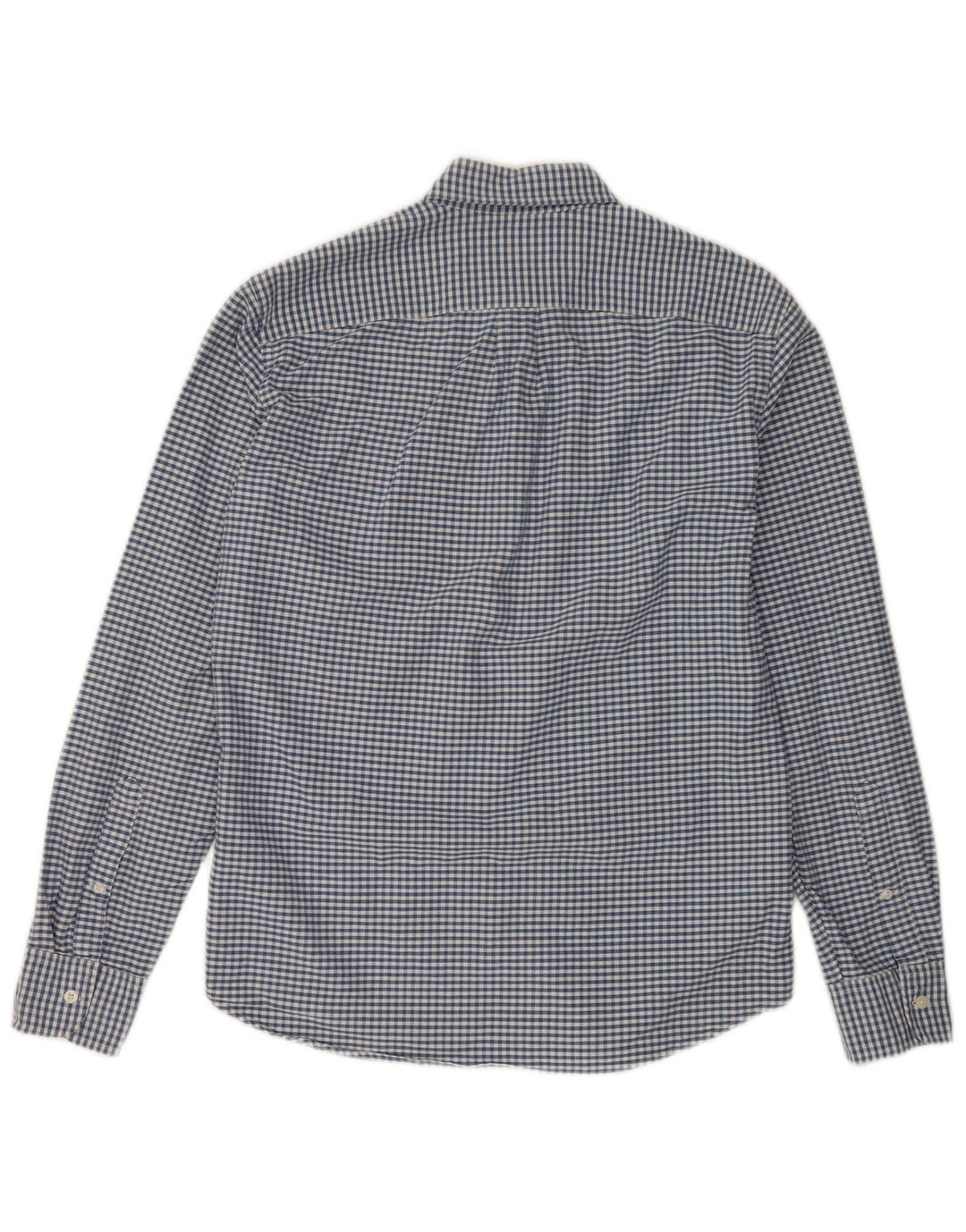 Camisa masculina slim fit J. CREW de algodão guingão azul médio