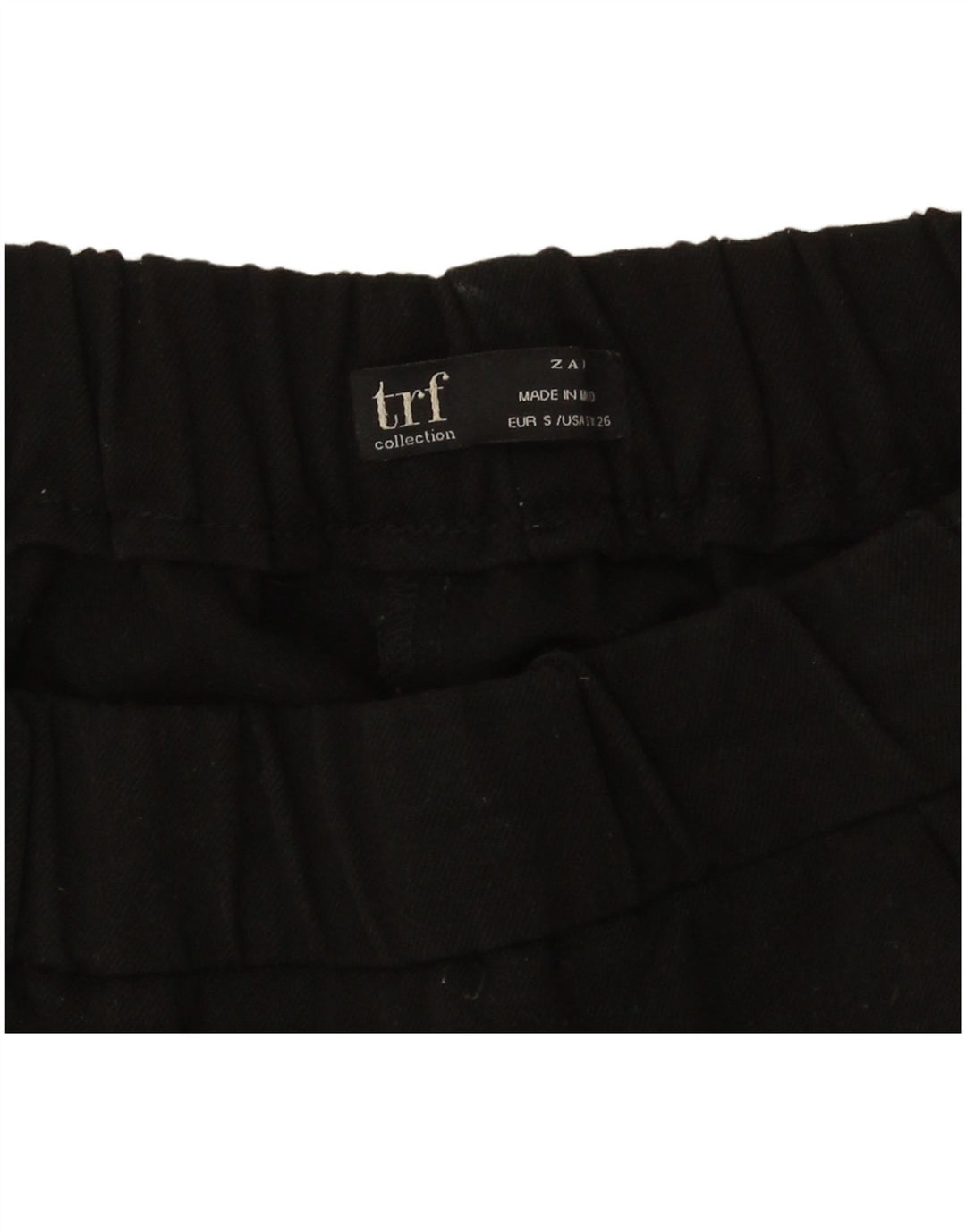 Zara Calça feminina slim cortada pequena W26 L24 preta