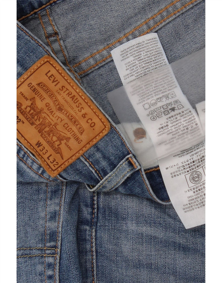 Levi's Masculino 502 Tapered Jeans W33 L26 Azul Algodão