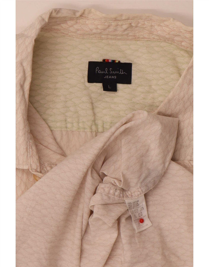 Camisa masculina Paul Smith grande algodão bege
