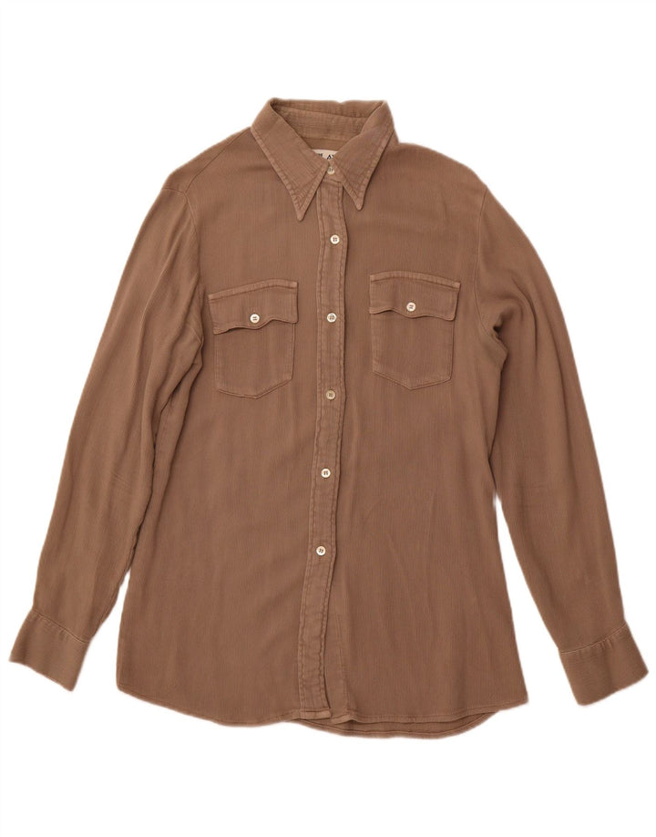 Camisa feminina REPLAY UK 12 marrom médio