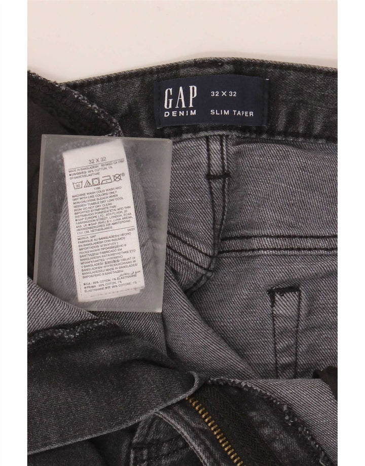 Jeans masculinos Gap Slim Tapered W32 L32 algodão preto