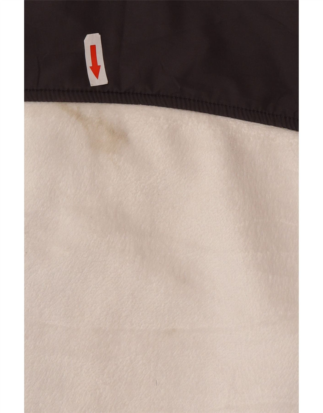 Jaqueta de lã feminina Fila UK 16 grande poliéster colorblock branco