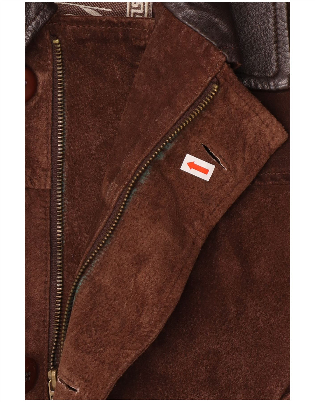 Casaco corta-vento masculino Compagnia em camurça IT 50 grande couro marrom