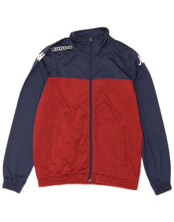 Kappa Mens Graphic Tracksuit Top Jacket pequeno Borgonha Colourblock