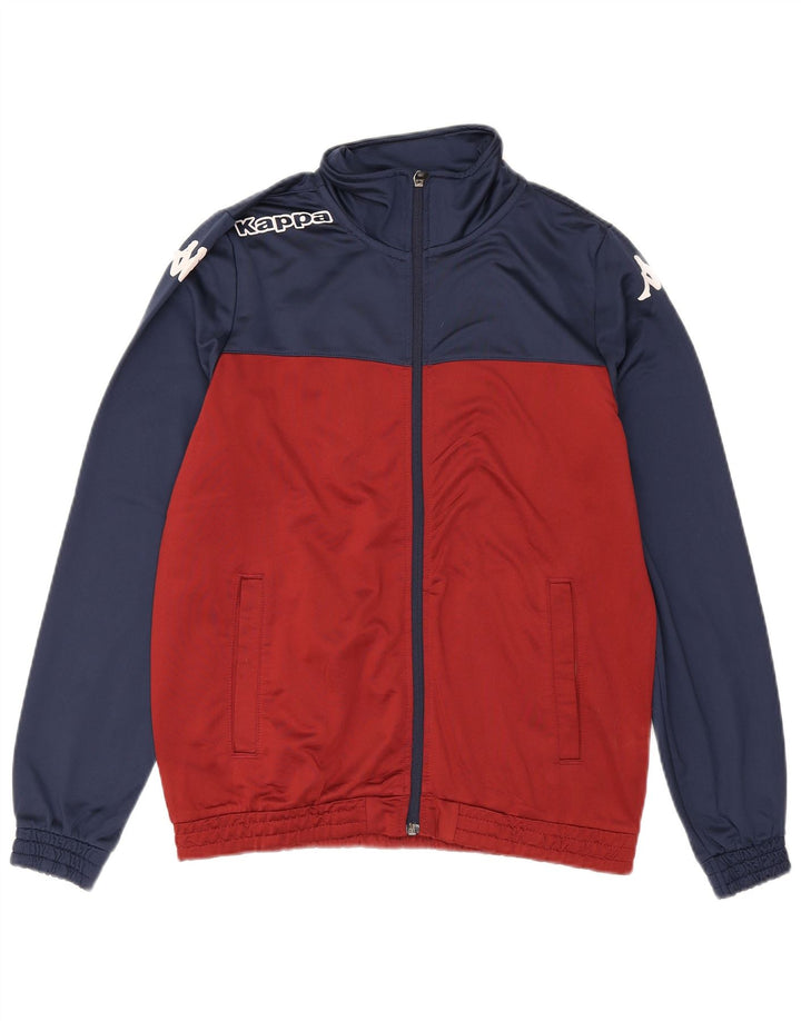 Kappa Mens Graphic Tracksuit Top Jacket pequeno Borgonha Colourblock