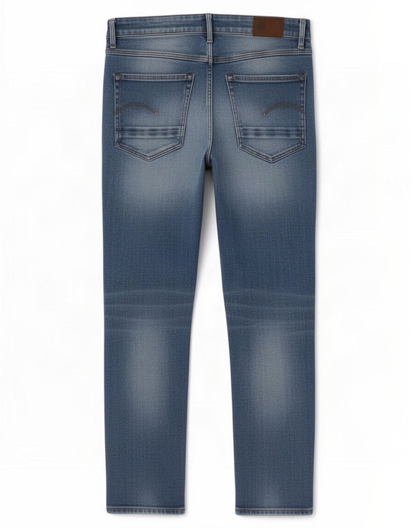 G-Star feminino Kate Straight Jeans W26 L26 algodão azul