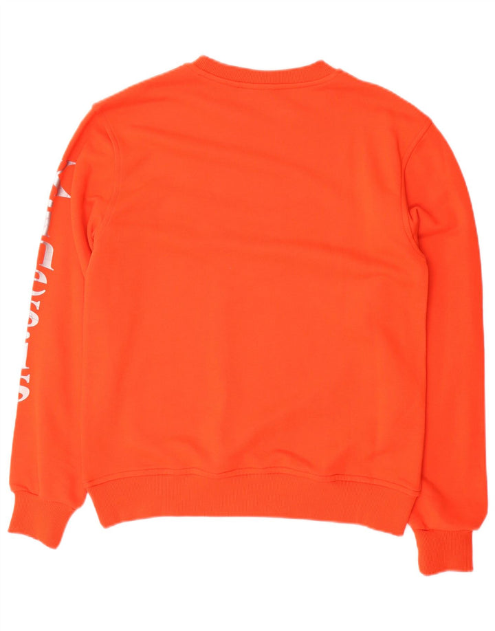FILA Moletom Gráfico Masculino Jumper XS Laranja Colorblock Algodão