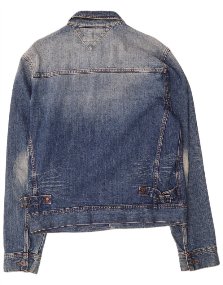 Jaqueta jeans feminina Tommy Hilfiger Reino Unido 16 grande algodão azul