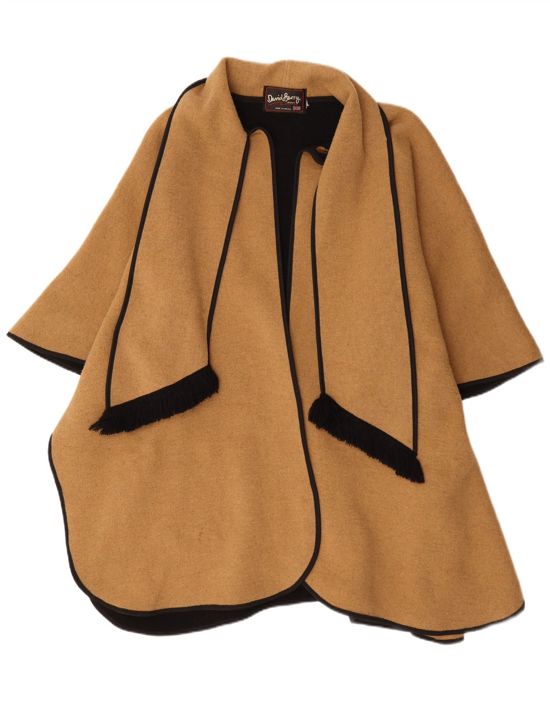 David Barry Casaco Poncho Feminino Tamanho Único Bege