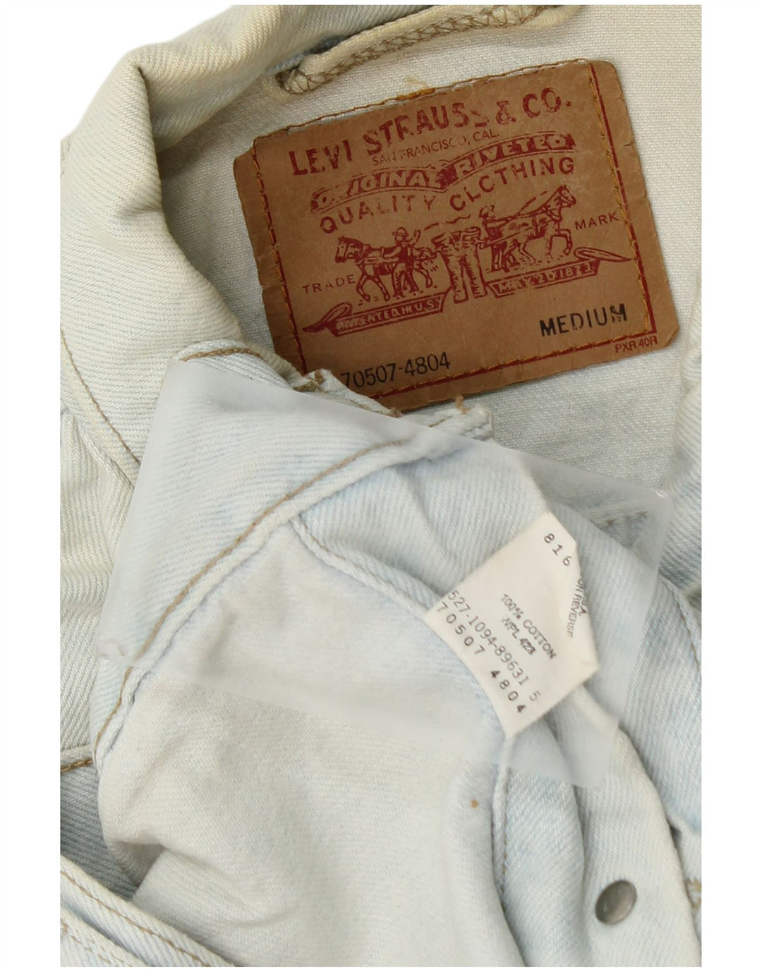Jaqueta jeans masculina Levi's UK 38 algodão azul médio