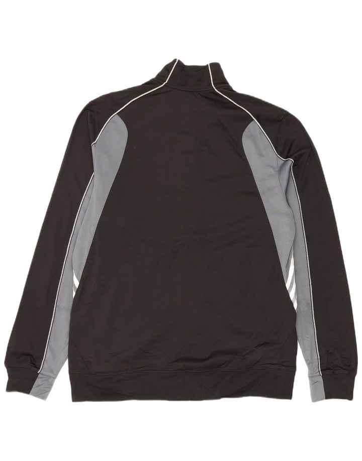 Adidas Mens Treino Top Jaqueta Grande Poliéster Colorblock Preto