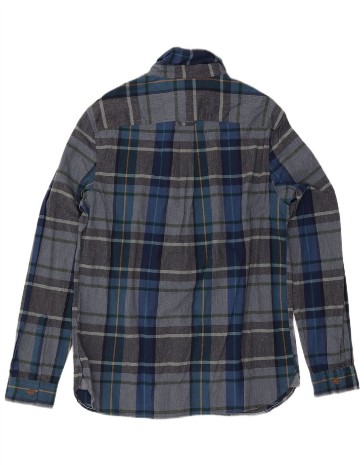Camisa masculina clássica White Stuff de algodão xadrez azul médio