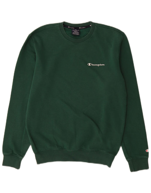 Champion masculino regular fit moletom jumper pequeno algodão verde