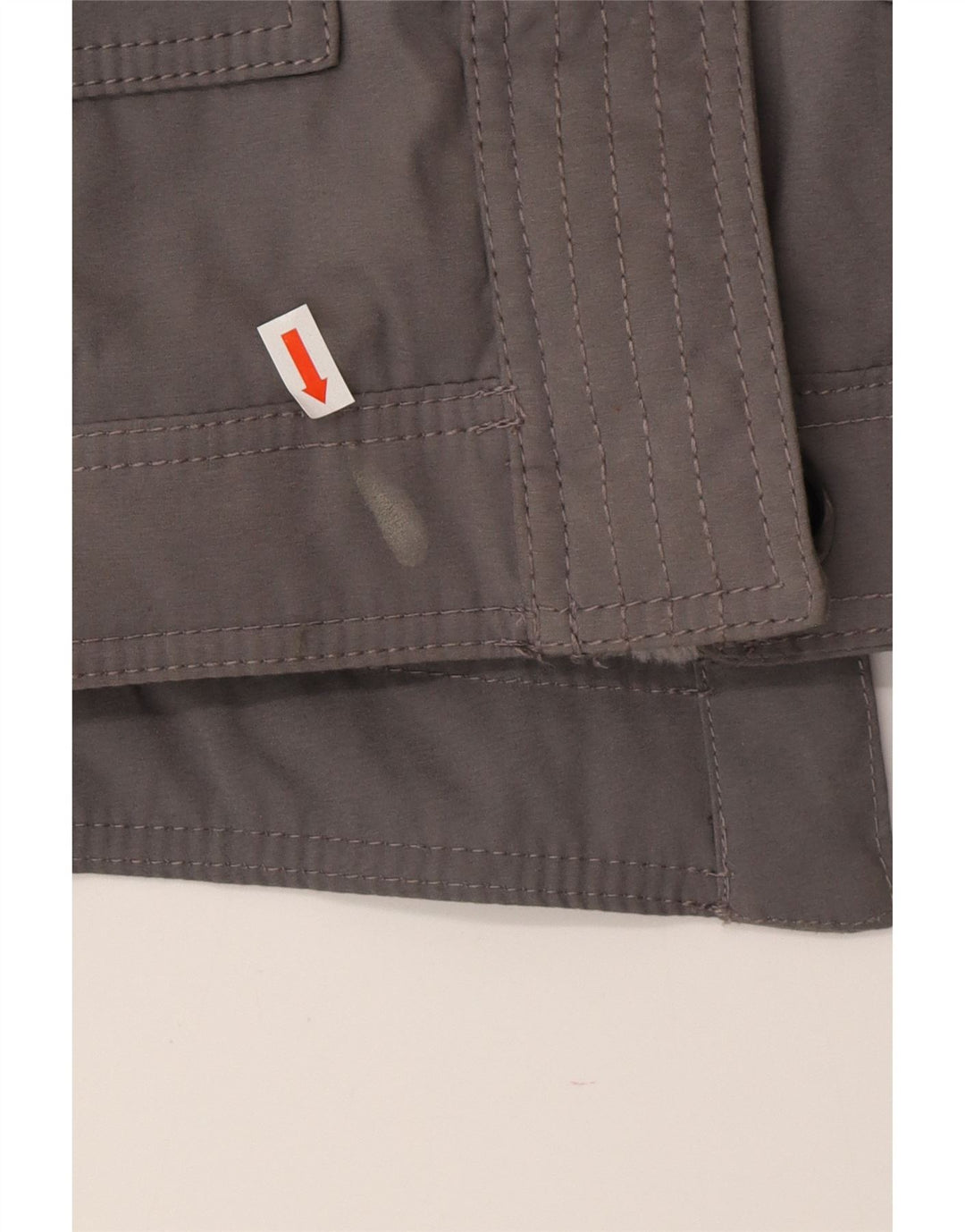 Jaqueta feminina Sherpa Parka com capuz Hollister UK 14 poliéster cinza médio