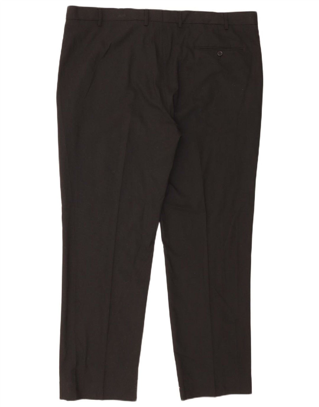 Calça masculina de ajuste regular Marks & Spencer W42 L31 poliéster preto