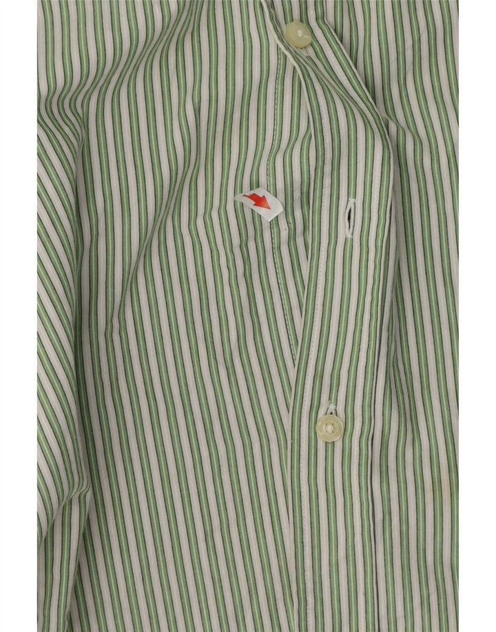 Camisa masculina Jack Wills algodão listrado verde médio
