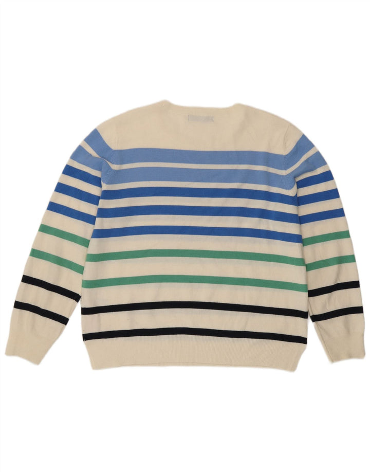 Suéter feminino Marks & Spencer com gola redonda Reino Unido 16 grande multicolorido
