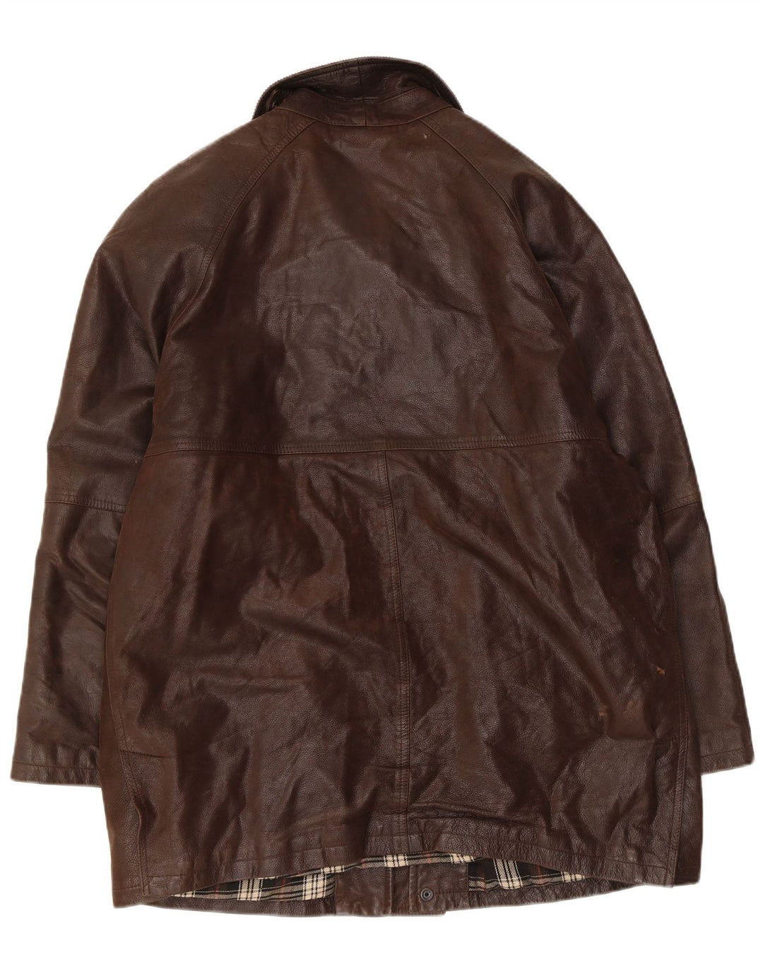 Jaqueta de couro masculina vintage IT 50 grande couro marrom