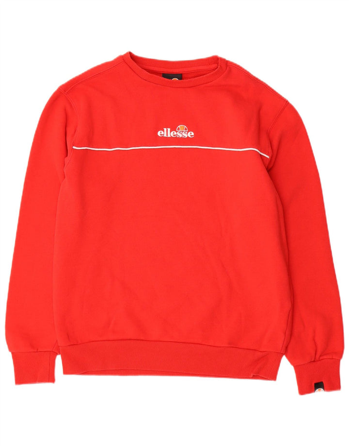 Ellesse moletom gráfico masculino jumper médio vermelho algodão esportivo